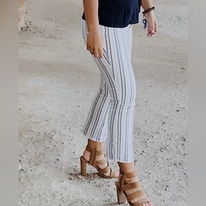 Women’s Anthropologie Striped Pants - Mid Rise Waist